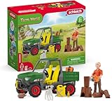 SCHLEICH 42659 Waldbauer mit Fahrzeug, ab 3 Jahren, Farm World - Spielset, 49 Teile