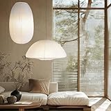 METHEDEECO papier lampenschirm 49CM Weiße Papierlaternen 2 Stück, großer Reispapier-Lampenschirm,...