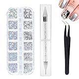 1440 Stück ​​6 Größen Kristall Crystal Strasssteine Nail Art Strasssteine ​​ mit Pick Up...