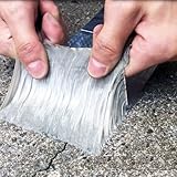 Samamoca 5cm x 10m Butylband Dichtungsband Selbstklebend Wasserdicht, Aluminiumfolie Klebeband für...