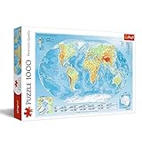 Trefl 10463 Puzzle, Weltkarte, 1000 Teile, Premium Quality, für Kinder ab 12 Jahren, Farbig