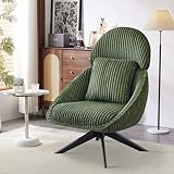 Ckaff Loungesessel Sessel Wohnzimmer 360°Drehbar, Ohrensessel Armlehnstuhl Polsterstuhl mit dickem...