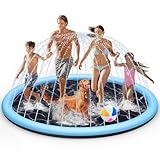 Tosekry Splash Pad für Kinder mit Antirutschfunktion, Wassersprinkler Outdoor Wasserspiel Garten,...
