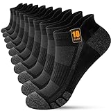 FORVEVO 10 Paar Sneaker Socken Herren 43-46, Sportsocken Baumwolle, Atmungsaktive Laufsocken Kurz...