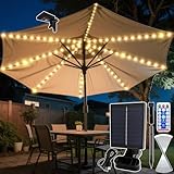 VEEKAY Sonnenschirm Beleuchtung Solar,104 LEDs Solar LED Sonnenschirm Lichter mit...