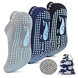 TENQUAN 3 Paare Yoga Socken Damen Anti Rutsch, Rutschfeste Socken für Damen Herren 39-42...