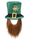 Boland 44907 Hut Leprechaun, Grüner Kobold, mit Bart, Mütze, Kopfbedeckung, Irland, St. Patricks...