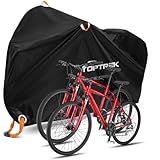 toptrek Fahrradabdeckung für 2 Fahrräder Wasserdicht 210D Oxford-Gewebe Fahrradgarage Outdoor 210...