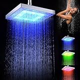 Atopskins Duschkopf Led, Duschkopf Mit Led 8 Zoll, Duschkopf Regendusche Mit Licht, Fester Duschkopf...