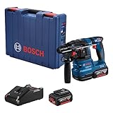 Bosch Professional 18 V System: Akku-Bohrhammer mit SDS plus GBH 185-LI Aufnahme (2x GBA 18V 4,0Ah...