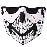 JewelryWe Neopren Biker Motorrad Snowboard Maske Sturmmaske Sturmhaube Skimaske - Skull Face...