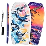 Wham-O 2er-Pack 93.98cm Boogie Board, Bodyboard mit Handgelenkleine, Fiberclad-Beschichtung...