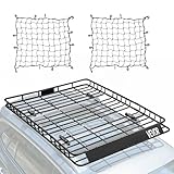 VEVOR Dachgepäckträgerkorb Autodachkorb (1630 x 1270 x 105 mm) universeller Dachgepäckträger aus...