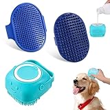 Fanshiontide 3 Pcs Hunde Badebürste, Soft Gummistriegel Hunde & Katzen Badebürste mit...