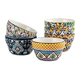 HENXFEN LEAD Kleine Dessertschalen 200ml, 6er Set Bouillon-Tassen aus Porzellan, Bouillonbecher in...