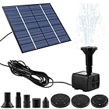 Solarpumpe für Vogelbad, Solar Springbrunnenpumpe | Springbrunnenpumpe für schwimmende...