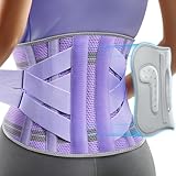 Rakiie Rückenstützgürtel für Damen, 9-faches Rückenbandage, Ergonomische Lendenwirbelstütze...