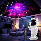 LED Astronaut Sternenhimmel Projektor,Spaceman Galaxy Star Nachtlicht，Planetarium, mit Timer,...