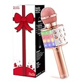 Fede Karaoke Mikrofon, Drahtloses Bluetooth Mikrofon für Kinder, Lustige Geschenke Spielzeug für...