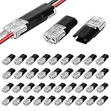 40x Auto Stecker Steckverbindung Steckverbinder, 2 Polig Draht-Schnellspleiß-Steckverbinder...