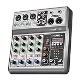 Aveek Professioneller Audio-Mixer, Soundboard-Mischpult mit...