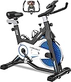 LABGREY Heimtrainer, Fitness Fahrrad für Zuhause, Indoor Kardio Training, Bike mit Pulsmesser, LCD...