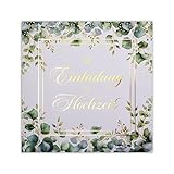 Art Nuvo HOCHZEITSEINLADUNGEN SATZ 20 St. 135x135mm MIT BEDRUCKBAREN EINLAGEN UND UMSCHLÄGEN FÜR...