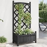 Homgoday Pflanzkübel mit Spalier Pflanzkasten mit Rankgitter, Blumenkübel mit Gartenspalier,...
