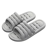HOLLYWEED Übergroße Massage-Leck-Hausschuhe für Herren (Color : Grey, Size : 42/43 EU)