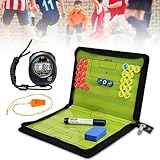 GOMETY Taktiktafel Fußball 28 * 42cm, Fussball Taktiktafel mit Pfeife Schiedsrichter Pfeifen für...