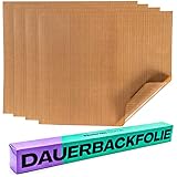 NetroxHome® - Dauerbackfolie & Grillmatte (4er Set) für Backofen und Grill - wiederverwendbares...