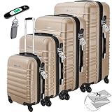 KESSER® 4tlg. Hartschalenkofferset Hartschalenkoffer Reisekoffer Set Reisekofferset Trolley Koffer...