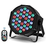 DELIBANG 72W led par Scheinwerfer Strahler RGB DMX Bühnenlicht DJ licht mit Fernbedienung 7...