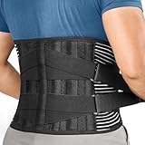 Stark Stützende Rückenstützgürtel Orthopädisch, Atmungsaktive Rückenbandage Herren Damen mit 6...
