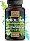 Spirulina -6000mg je Tagesdosis- 600 Spirulina Tabletten - WICHTIG: 100% BIO zertifiziertes...