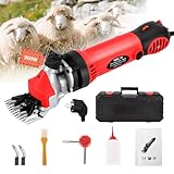 900W Elektrische Schafschermaschine, Schermaschine pferd mit 6 Gang Einstellbar Max 2800U/Min mit...