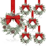 Zqxnt 6 Stück Kunststoff Schleifenband Wanddekoration Ringe Kranz Schrankzubehör Für Weihnachten...