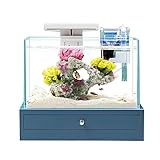 YANG11FAN Aquarien Aquarium-Desktop, kleines Aquarium mit Sockel, Heimdekoration,...