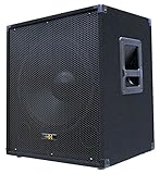 E-Lektron SUB-Q38A PA-Subwoofer Aktiv 15'/38cm Bass Lautsprecher Box mit integrierter Endstufe...