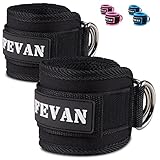 FEVAN 2 Stück Fußschlaufen Kabelzug - Ankle Straps für Frauen und Männer - Für Fitness Training...