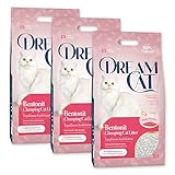 DreamCat Katzenstreu Klumpstreu mit Babypuderduft staubarm 3 x 8,5kg (30Liter)