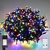 BIUDN Bunt Lichterkette Außen 300LED 15M,Multifunktionaler Stecker Typ Lichterkette 8Modi,Timer...