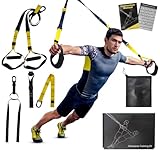 Schlingentrainer für Zuhause – Sling Trainer Set mit Türanker & Tragetasche – Fitnessgeräte...