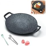 Runde Antihaft-Backform, koreanische BBQ-Grillpfanne, kompatibel mit allen Herden, langlebige...