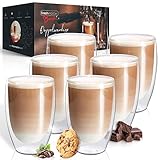 Fresh Master Latte Macchiato Gläser - Barista Premium Qualität für besten Genuss - 400 ml Thermo...