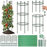 Tomaten Rankhilfe, Gurken Rankhilfe Verstellbarer Höhe, Rankhilfe Hochbeet, Tomatenkäfig,...