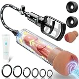 Penispumpen Männer Sexspielzeug für Männer Penis Pumpe mit 6 Penisringen und 2 Manschette...