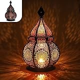 Gadgy Orientalische Lampe Metall - Marokkanisches Lampe mit Schatteneffekt - Orientalische Laterne...