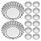 Veemoon 20 Stück Kleiner Tarteformen Edelstahl mit Antihaftbeschichtung 20cm Durchmesser...