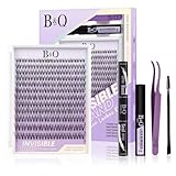 B&Q Lashes Extension Set 144PCS Venus Lash Clusters Unsichtbares Band 8-16MIX Manga Wimpern...